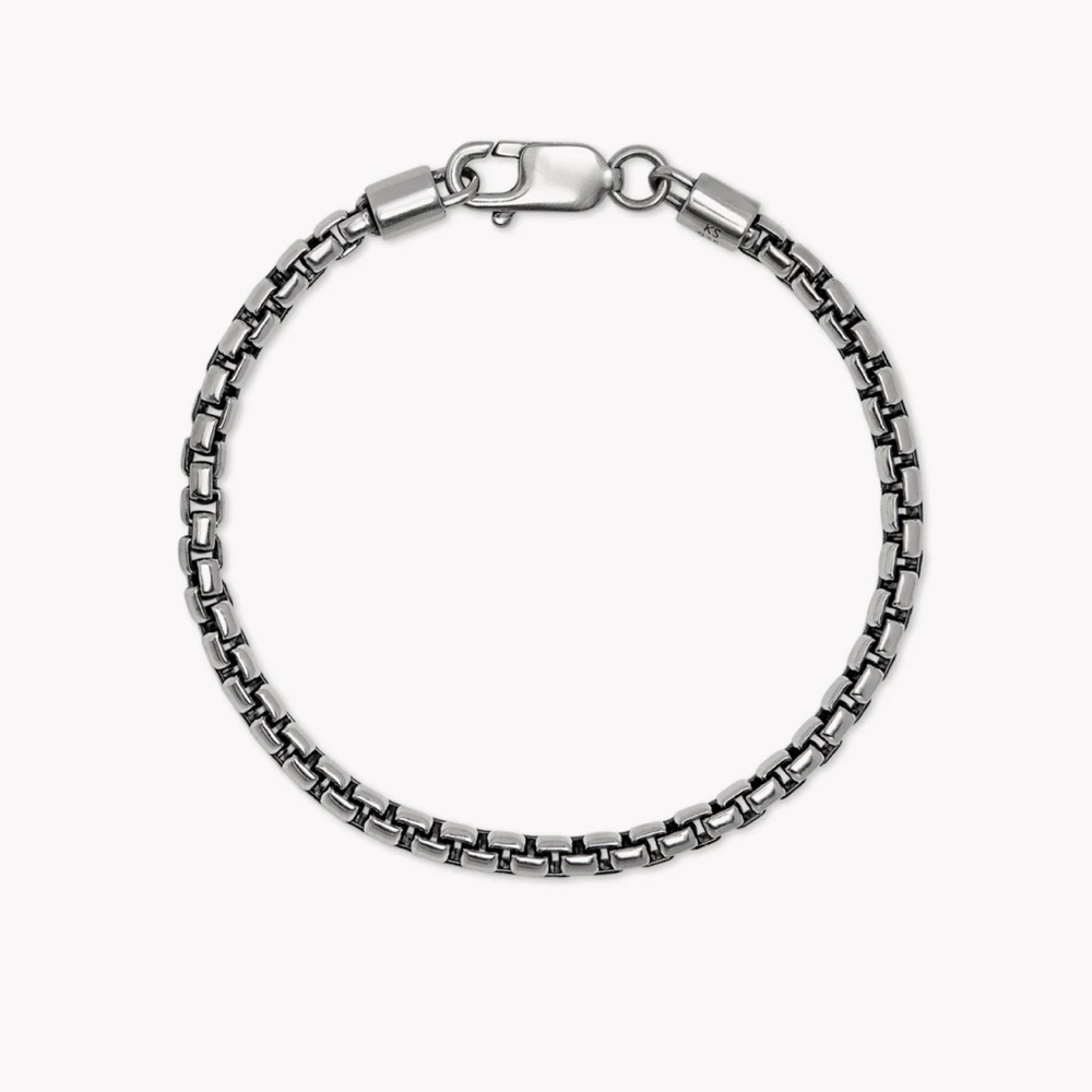 Kendra Scott Beck Round Box Chain Sterling Silver Bracelet